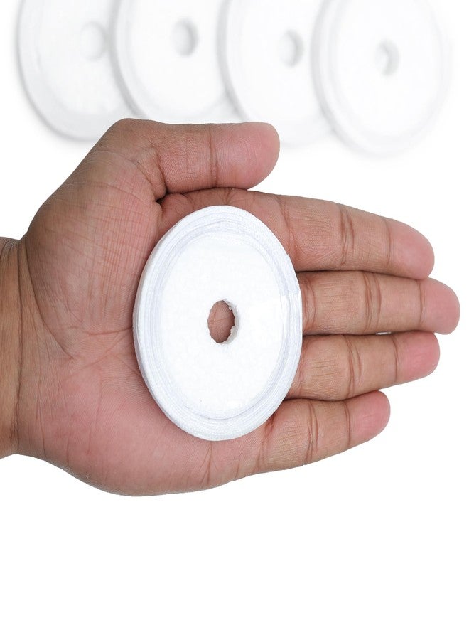 EmbroideryMaterial White Satin Ribbon Roll for Sewing, Craft, Gift Wrapping, Decorations, DIY & Return Gift Packing - 5 Rolls, 50 Metres Total, 7MM Width - Image 4
